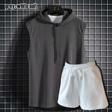 Joior New Fashion Zipper Cardigan Sweater Mens Sleeveless Hooded Vest Jacket Plus Size S-4XL Streetwear Vest Hoodies