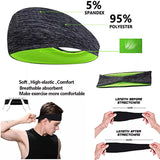 Joior 3PCS Sweatband for Men Women Elastic Sport Hairbands Head Band Yoga Headbands Headwear Headwrap Sports Workout Hair Accessories