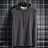 Joior New Fashion Zipper Cardigan Sweater Mens Sleeveless Hooded Vest Jacket Plus Size S-4XL Streetwear Vest Hoodies