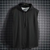 Joior New Fashion Zipper Cardigan Sweater Mens Sleeveless Hooded Vest Jacket Plus Size S-4XL Streetwear Vest Hoodies