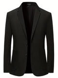 Joior Elegant Two Button Blazer, Men's Semi-formal Lapel Suit Jacket For Business