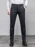 Joior Semi-formal Classic Design Slim Fit Suit Trousers, Men's Pants For Spring Summer Business Occasion