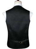 Joior Chic Plaid Dress Waistcoat, Men's Retro Single Breasted V Neck Smart Suit Vest For Business Banquet Wedding