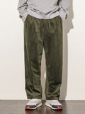 Joior Loose Fit Corduroy Pants, Men's Casual Stretch Sweatpants For Spring Summer