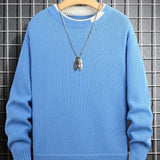 2 Piece Men's Thermal Sweater - Warm And Comfortable Pullover For Winter